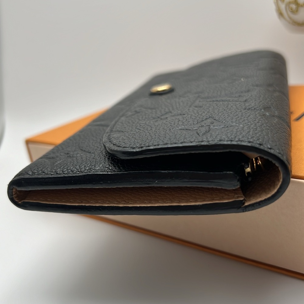 Louis Vuitton 2016 MONOGRAM EMPREINTE Leather Emilie Black Wallet Box & Dust bag - Picture 5 of 17
